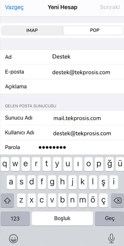 Adım 6: Hesap Bilgilerini Girin